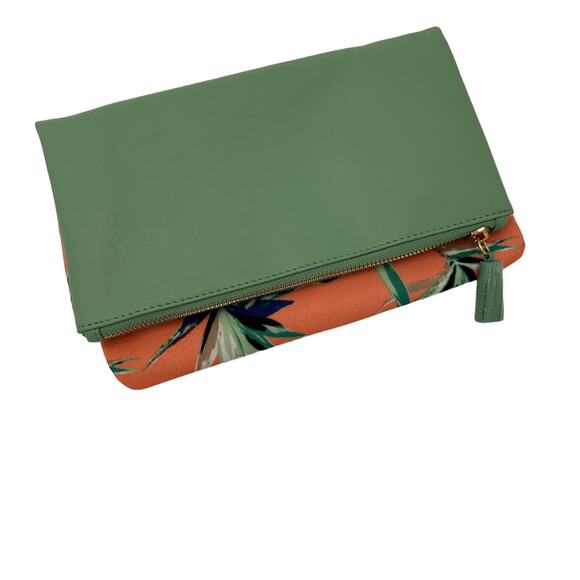 Rachel Pally Reversible Pastel Pink & Mint Clutch NWOT - Picture 1 of 8